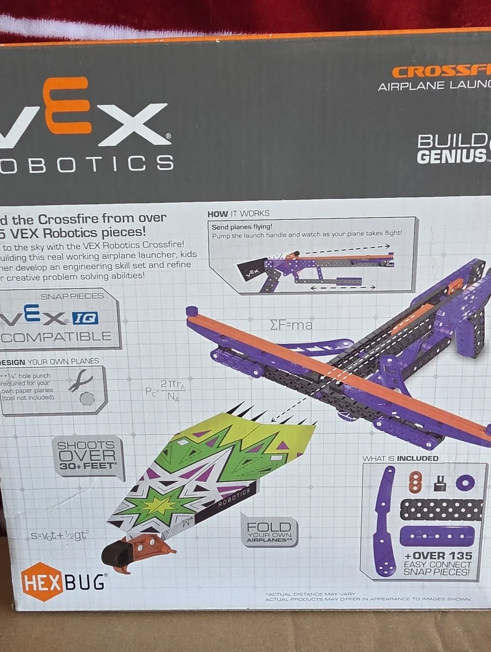 2 VEX Robotics Lot Crossfire Airplane Launcher Catapult By HEXBUG